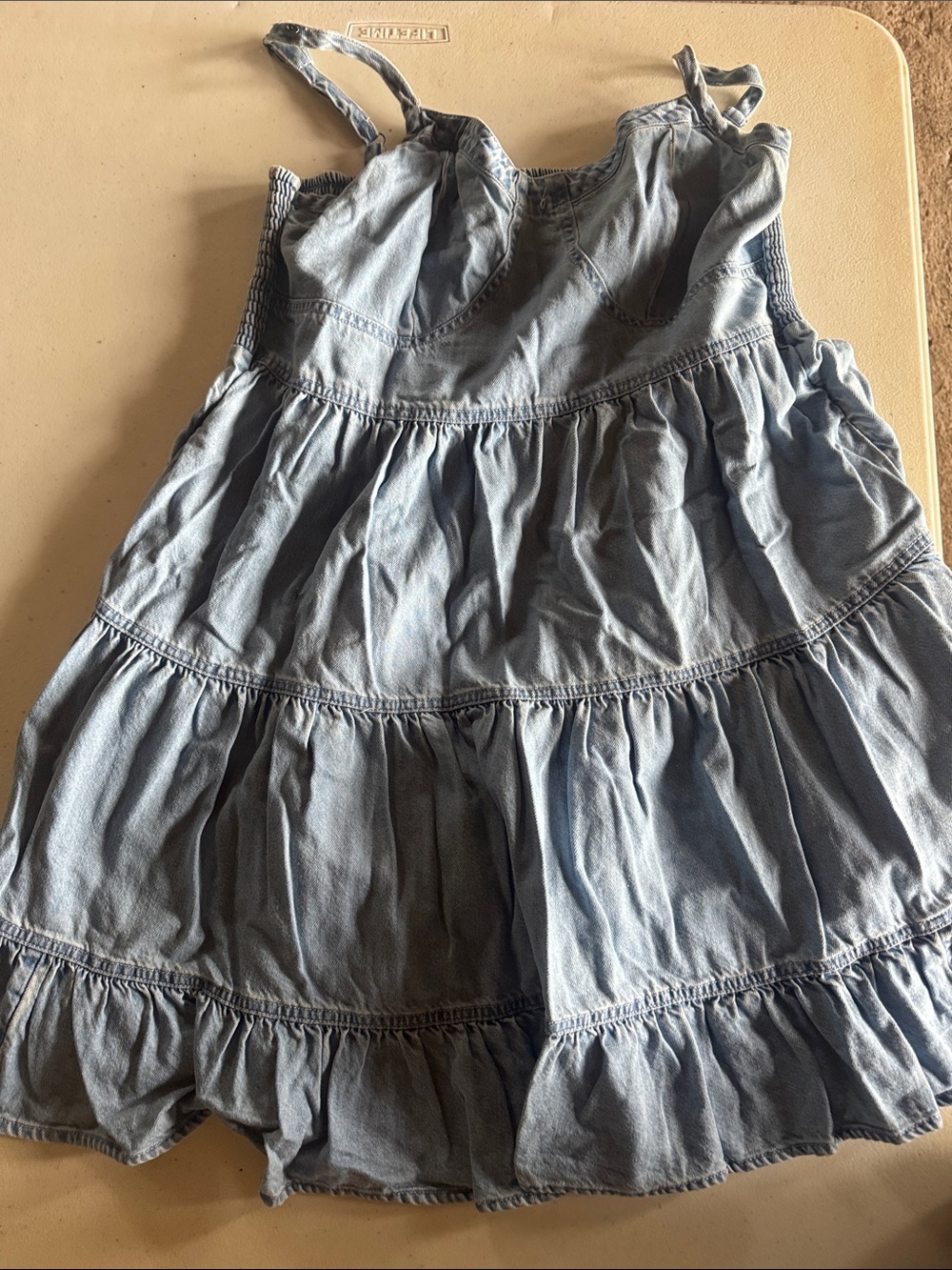 American eagle Light Blue Denim Sundress Overall